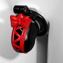 Afbeelding in Gallery-weergave laden, 3D Black Bow Chastity Cage-topchastity