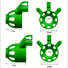 Lade das Bild in den Galerie-Viewer, 3d Cannon Chastity Cage dimensions showing 14mm, 33mm, 34mm