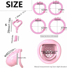 Afbeelding in Gallery-weergave laden, 3D Printed Resin Chastity Device with 4 Ring Sizes
