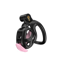 Lade das Bild in den Galerie-Viewer, Schwarzes Keuschheitsset mit Harnröhrenring und Noppen