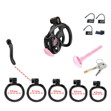 Load image into Gallery viewer, Black Cobra Nano Chastity Kit With Urethral