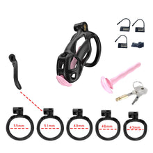 Load image into Gallery viewer, Black Cobra Small Chastity Kit With Urethral