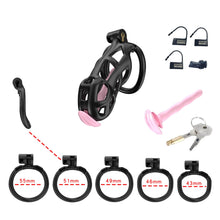 Lade das Bild in den Galerie-Viewer, Black Cobra Standard Keuschheitsset mit Harnröhre