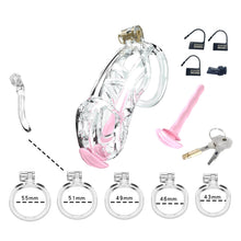 Load image into Gallery viewer, Transparent Cobra Maxi Chastity Kit With Urethral