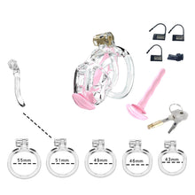 Load image into Gallery viewer, Transparent Cobra Nano Chastity Kit With Urethral