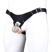 Load image into Gallery viewer, Chainmail Steel Chastity Cage with Belt - 5