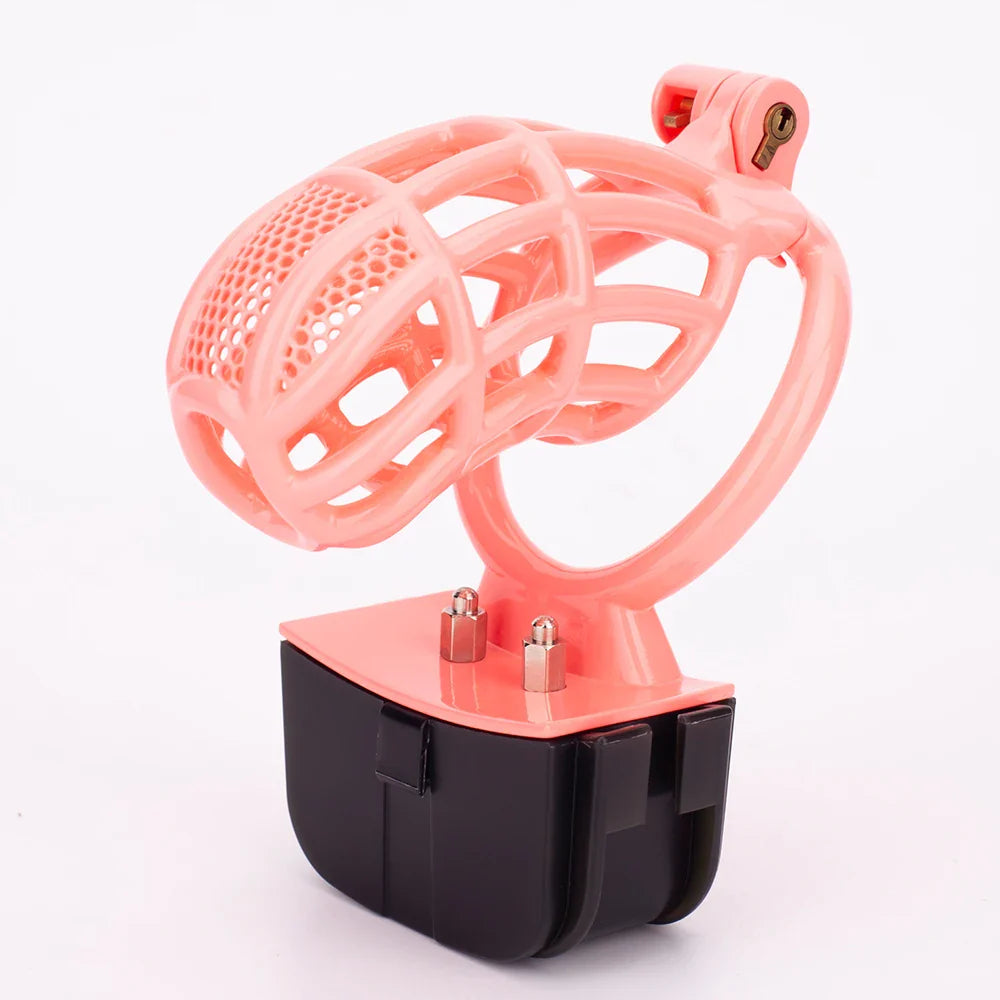 Pink Electric Shock Chastity Cage Set chastity-devices Pink Electric Shock Chastity Cage Set chastity-devices