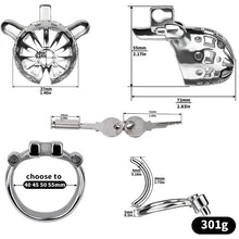 Lade das Bild in den Galerie-Viewer, Removable PA Chastity Cage -size