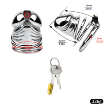 Lade das Bild in den Galerie-Viewer, Steel Chastity Cage - 10