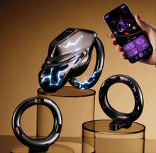 Load image into Gallery viewer, Lockink Electric Eel Estim Play Chastity Cage -