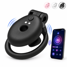 Lade das Bild in den Galerie-Viewer, App-Controlled Micro Flat Chastity Cage with Vibration