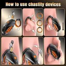 Lade das Bild in den Galerie-Viewer, App and Remote-Control Electric Shock Chastity Cage