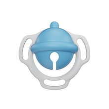 Lade das Bild in den Galerie-Viewer, Solid blue bell-shaped chastity cage front view on white background