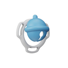 Lade das Bild in den Galerie-Viewer, Solid blue bell-shaped chastity cage angled view