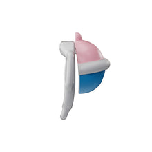 Lade das Bild in den Galerie-Viewer, Blue and pink bell-shaped chastity cage side view