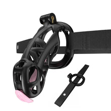 Lade das Bild in den Galerie-Viewer, Black Cobra Keuschheits-Maxi-Set mit Gürtel und Harnröhre