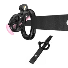 Afbeelding in Gallery-weergave laden, Zwarte Cobra Kuisheidsnub Kit Met Riem En Urethrale