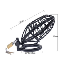 Lade das Bild in den Galerie-Viewer, Black Mesh Metal Male Chastity Cage