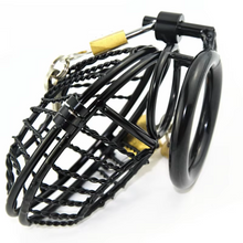 Lade das Bild in den Galerie-Viewer, Black Mesh Metal Male Chastity Cage