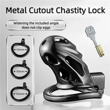 Load image into Gallery viewer, Black Metal Chastity Lock -2