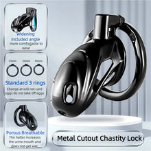 Load image into Gallery viewer, Black Metal Chastity Lock -9