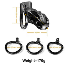 Lade das Bild in den Galerie-Viewer, Black Metal Chastity Cage