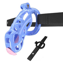 Lade das Bild in den Galerie-Viewer, Blue Cobra Keuschheits-Maxi-Set mit Gürtel und Harnröhre