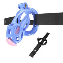 Afbeelding in Gallery-weergave laden, Blauwe Cobra Kuisheidsset Klein Met Riem En Urethrale