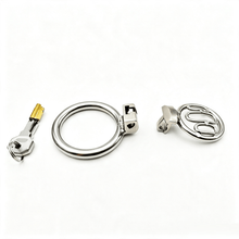Lade das Bild in den Galerie-Viewer, Breathable Flat Stainless Steel Chastity Cage in alternate gallery view 6