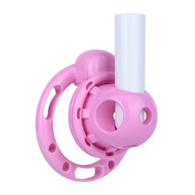 Load image into Gallery viewer, Pink Candy Heart vibrating chastity cage with removable vibrator