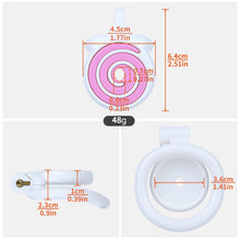Load image into Gallery viewer, Pink standard cage measurements in cm and inches