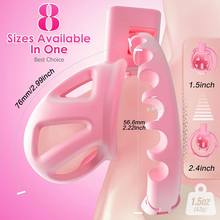 Load image into Gallery viewer, 8 Adjustable Cock Ring ABS Chastity Cage