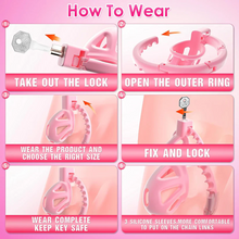 Afbeelding in Gallery-weergave laden, 8 Adjustable Cock Ring ABS Chastity Cage