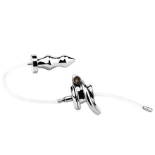 Load image into Gallery viewer, Inverted Chastity Cage With Butt Plug