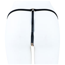 Afbeelding in Gallery-weergave laden, Cloud Bell Metal Chastity Cage support belt rear view on mannequin