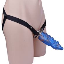 Load image into Gallery viewer, Inverted Chastity Cage With Monster Dildo