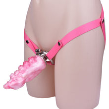 Load image into Gallery viewer, Inverted Chastity Cage With Monster Dildo