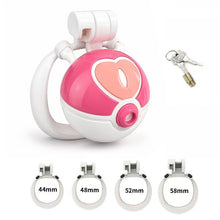 Lade das Bild in den Galerie-Viewer, Cupid Capsule Chastity Cage dimensions showing 44mm, 48mm, 52mm