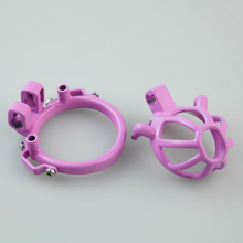 Load image into Gallery viewer, Custom Pink Steel Cock Cage - 3