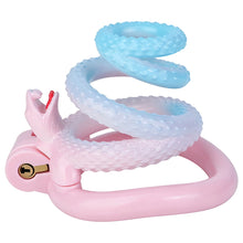 Afbeelding in Gallery-weergave laden, Snake Scale Resin Chastity Cage with Optional Support Strap