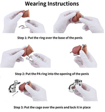 Afbeelding in Gallery-weergave laden, Dolphin Chastity Cage With PA Piercing 13