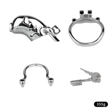 Afbeelding in Gallery-weergave laden, Dolphin Steel Chastity Cage with Anti-ring Removable - 1