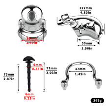 Afbeelding in Gallery-weergave laden, Dolphin Steel Chastity Cage with Anti-ring Removable - 13