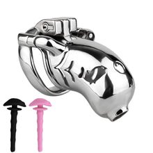 Afbeelding in Gallery-weergave laden, Dolphin Steel Chastity Cage with Anti-ring Removable - with urethral
