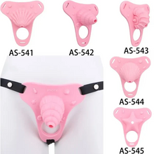 Load image into Gallery viewer, Fantasy Pink Conch Chastity Cage with Belt 3