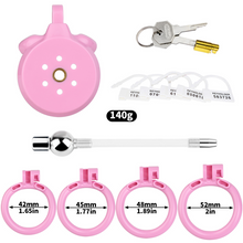 Afbeelding in Gallery-weergave laden, Flat Chastity Cage with Detchable Ball Catheter-3