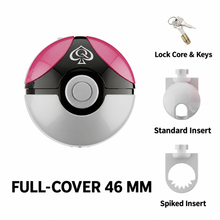 Load image into Gallery viewer, Full-Cover Ball Chastity Cage 46 mm ring size with lock and two insert styles