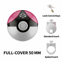 Load image into Gallery viewer, Full-Cover Ball Chastity Cage 50 mm ring size with lock and two insert styles