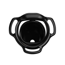Afbeelding in Gallery-weergave laden, Black Galaxy Shell chastity cage rear view showing the inner shell and base ring