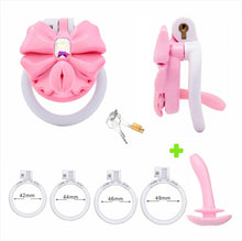 Afbeelding in Gallery-weergave laden, Gem Bowknot Chastity Cage 5